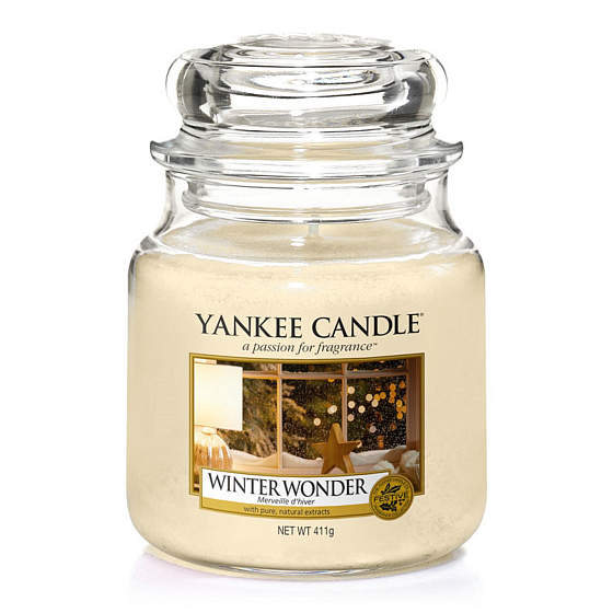 Yankee Candle Winter Wonder - Zimní zázrak vonná svíčka Classic střední sklo 411 g