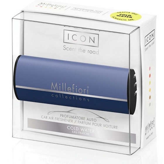 Millefiori Milano Icon Cold Water - Chladná voda vůně do auta voní až 2 měsíce 47 g