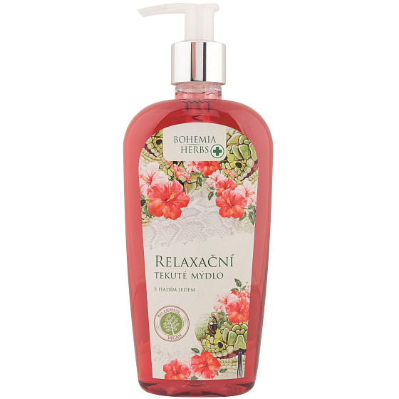 Bohemia Gifts Herbs Hadí jed relaxační tekuté mýdlo dávkovač 300 ml