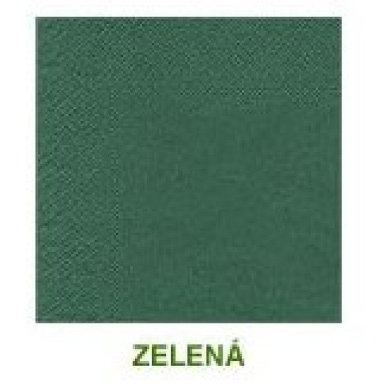 Delis Deluxe papírové ubrousky 2 vrstvé 33 x 33 cm 20 kusů colour zelená
