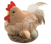 Slepička plyšová hnědá 10 cm