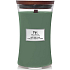 WoodWick Mint Leaves & Oak - Mátové lístky a dub vonná svíčka s dřevěným knotem a víčkem sklo velká 609,5 g