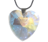Amulet Aniołowe Serce szlifowane, nie jestem tylko ozdobą 4,5 x 4,5 cm