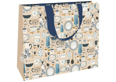Nekupto Torba prezentowa 30 x 23 x 12 cm Retro naczynia