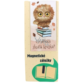 Albi Magnetická záložka do knížky Vykulená sova 9 x 4, 5 cm