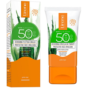 Lirene SC SPF50 Aloe vera ochrona emulacja do twarzy 50 ml