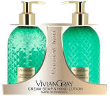 Vivian Gray Bergamot & Lemongrass luksusowe płynne mydło z dozownikiem 300 ml + luksusowe mleczko do rąk z dozownikiem 300 ml, zestaw kosmetyczny