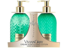 Vivian Gray Bergamot & Lemongrass luksusowe płynne mydło z dozownikiem 300 ml + luksusowe mleczko do rąk z dozownikiem 300 ml, zestaw kosmetyczny