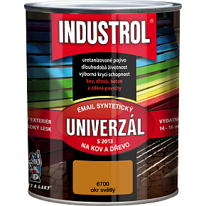 Industrol S2013 uniwersalny połysk farba do metalu i drewna, 6700 jasno okrowy, 750 ml