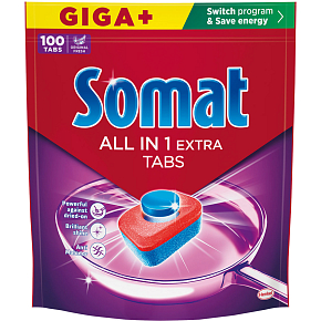 Somat tabletki do zmywarki All in 1 Extra, 100 sztuk