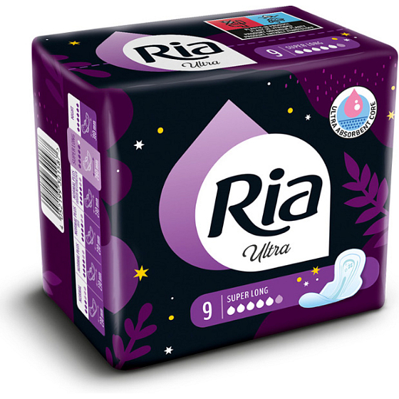 Ria damskie wkładki Ultra Super Long, 9 szt.