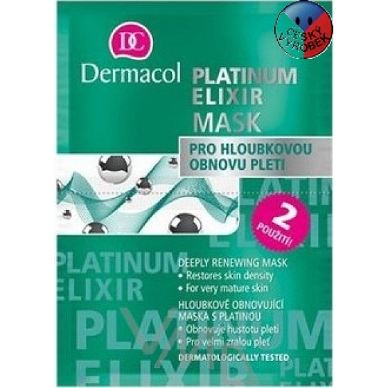 Dermacol Platinum Elixir krémová pleťová maska s platinou 2 x 8 g