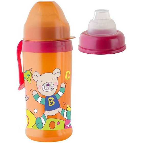 Rotho Babydesign Cool Friends 10+ měsíců nekapající láhev plastová Girl - silikonový náustek 360 ml