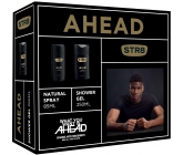 Str8 Ahead parfémovaný deodorant sklo pro muže 85 ml + sprchový gel 250 ml, kosmetická sada