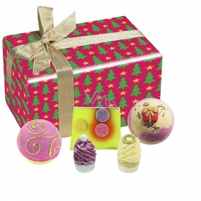 Bomb Cosmetics Vánoční hvězda - Star On Top balistik 2 x 160 g + kulička 30 g + špalíček 50 g + mýdlo 100 g, kosmetická sada