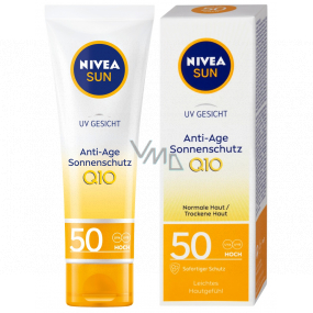Nivea Sun Q10 Anti-age OF 50 pleťový krém na opalování proti vráskám 50 ml