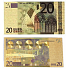 Talisman Złoty plastikowy banknot 20 EUR