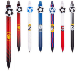 Colorino Gumowalne pióro Football czerwone, niebieski wkład 0,5 mm