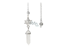Kryształ Merkaba + wahadło, zawieszka z naturalnego kamienia 71 x 8 x 8 mm
