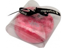 Fragrant Finds Massage Sponge Soap Glycerinové mýdlo masážní s houbou naplněnou vůní parfému čerstvých malin v barvě vínové 200 g