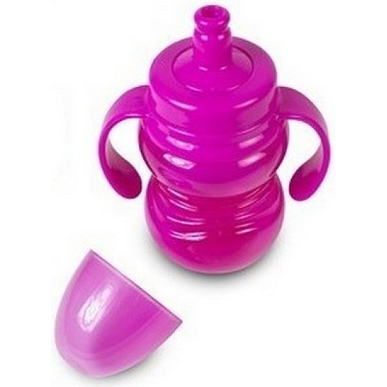 First Steps Sipper Cup 12+ láhev se sosákem a dvěma uchy pro děti růžová 300 ml