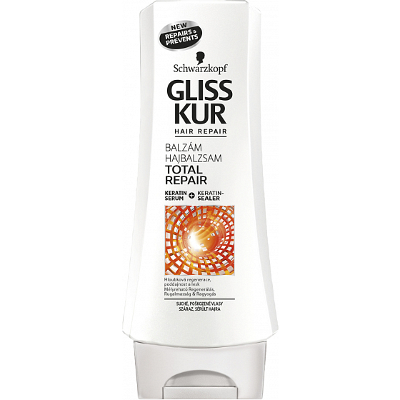 Gliss Kur Total Repair regenerační balzám na suché, poškozené vlasy 200 ml