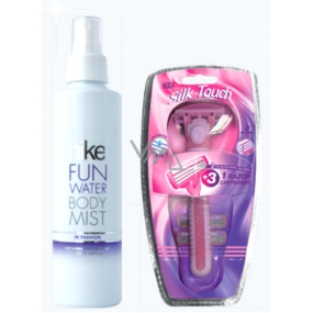 Nike Fun Water Body Mist In Fashion parfémovaný tělový sprej pro ženy 200 ml + holicí strojek pro ženy, dárková sada