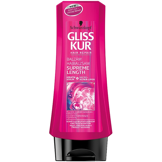 Gliss Kur Supreme Length balsam do długich włosów skłonnych do uszkodzeń i rozdwajających się końcówek 200 ml