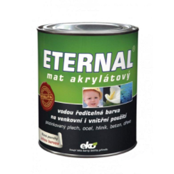 Austiste Eternal mat akrylátový univerzální barva na dřevo, kov, beton 09 tmavě hnědý 5 kg