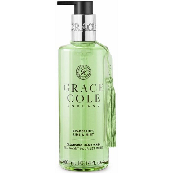 Grace Cole Grapefruit, Lime & Mint tekuté mýdlo na ruce dávkovač 300 ml