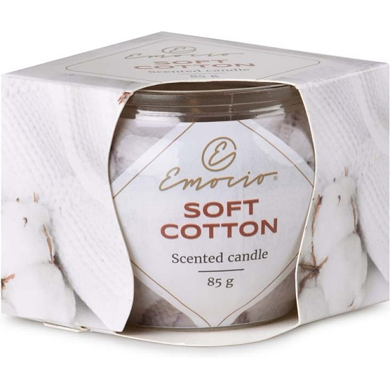 Emocio Soft Cotton - Měkká bavlna vonná svíčka sklo 70 x 62 mm 85 g