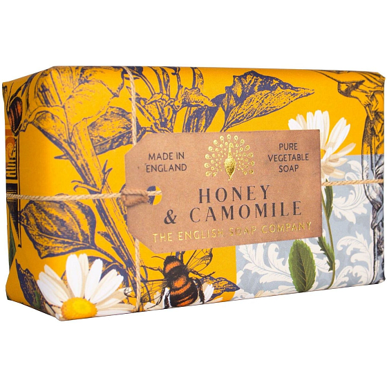 English Soap Med & Heřmánek přírodní parfémované toaletní mýdlo s bambuckým máslem 190 g