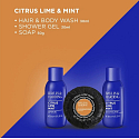 Baylis & Harding Auto Cytrus, limonka i mięta żel pod prysznic 30 ml + żel do mycia ciała i włosów 30 ml + mydło w kostce 50 g, zestaw kosmetyków dla mężczyzn