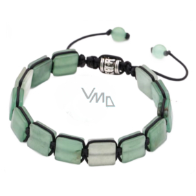 Aventurin zelený náramek pletený přírodní kámen, rozměr 10 x 10 x 5 mm / 18,5 cm, posuvné zapínání, kámen štěstí Aventurin zelený náramek pletený přírodní kámen, rozměr 10 x 10 x 5 mm / 18,5 cm, posuvné zapínání, kámen štěstí