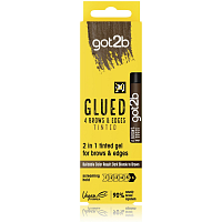 got2b Glued Brows & Edges Tinted kolorowy żel do brwi i "baby" włosków 2 w 1 Brązowy 16ml