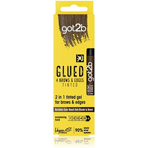 got2b Glued Brows & Edges Tinted kolorowy żel do brwi i "baby" włosków 2 w 1 Brązowy 16ml