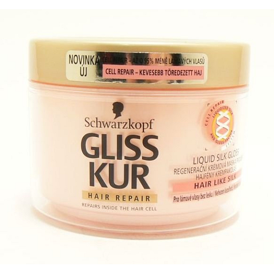 Gliss Kur Liquid Silk Gloss pro lesk vlasová krémová maska 200 ml