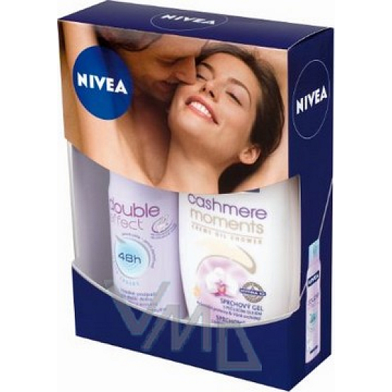 Nivea Kazcashmere sprchový gel 250 ml + antiperspirant sprej 150 ml, pro ženy kosmetická sada