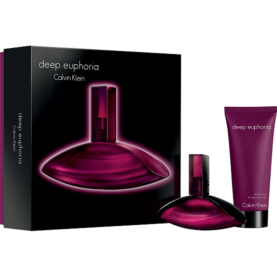 Calvin Klein Deep Euphoria parfémovaná voda pro ženy 50 ml + tělové mléko 100 ml, dárková sada