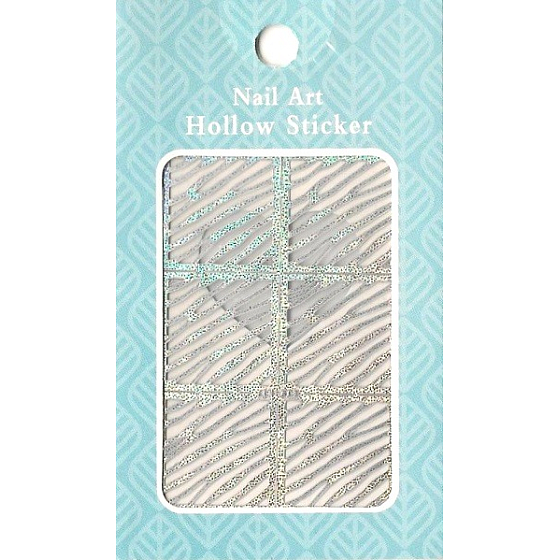 Nail Accessory Hollow Sticker šablonky na nehty multibarevné čáry 1 aršík 129