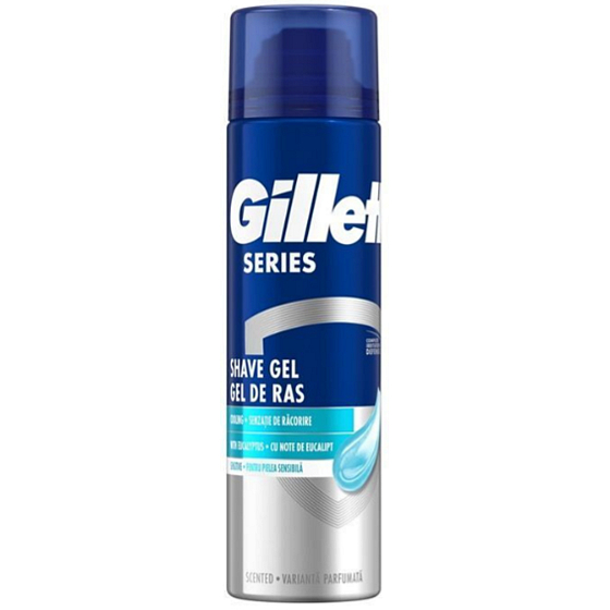Gillette Series 3x Sensitive Cool żel do golenia dla mężczyzn 200 ml