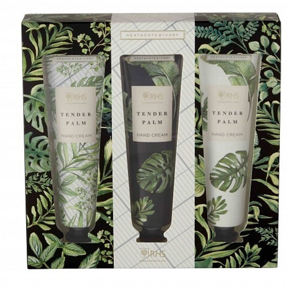 Heathcote & Ivory Tender Palm vyživující krém na ruce a nehty 3 x 30 ml, kosmetická sada