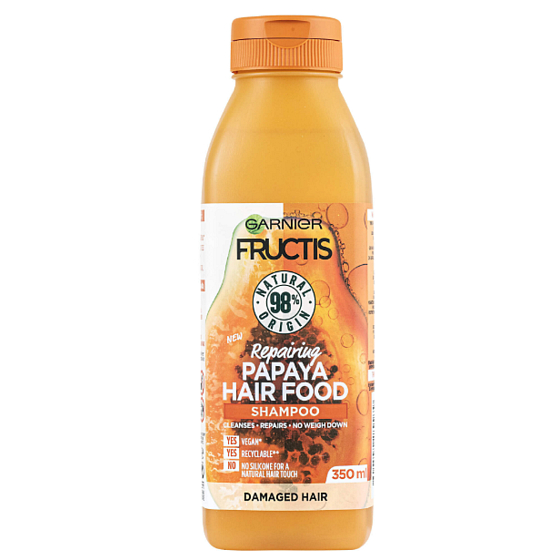 Garnier Fructis Papaya Hair Food šampon pro poškozené vlasy 350 ml