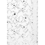 Zoewie Dárkový balicí papír 70 x 150 cm Vánoční Luxusní White Christmas s ražbou bílý stříbrné stromy a hvězdičky