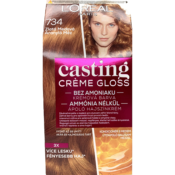 Loreal Paris Casting Creme Gloss krémowa farba do włosów 734 Złota miodowa