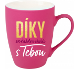 Albi Sametowy kubek Dziękuję za każdą chwilę różowy 300 ml