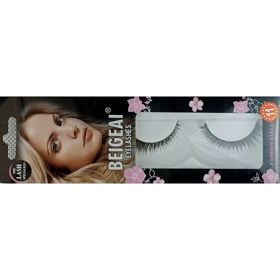 EyelaShes Umělé řasy s lepidlem 11 Černé 1 pár