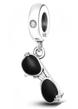 Charm Srebrna 925 Słoneczne okulary, zawieszka na bransoletkę symbol