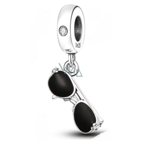 Charm Srebrna 925 Słoneczne okulary, zawieszka na bransoletkę symbol