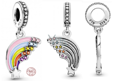 Zawieszka ze srebra 925 Tęczowa, element do bransoletki symbol